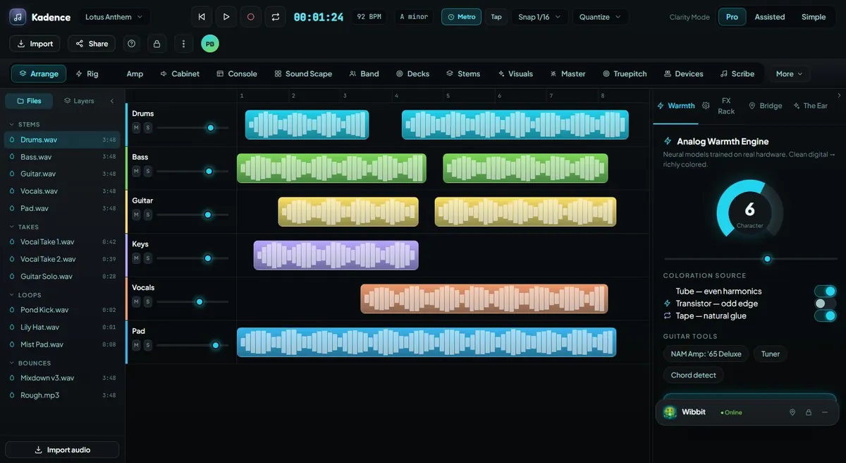 Arrange UI preview