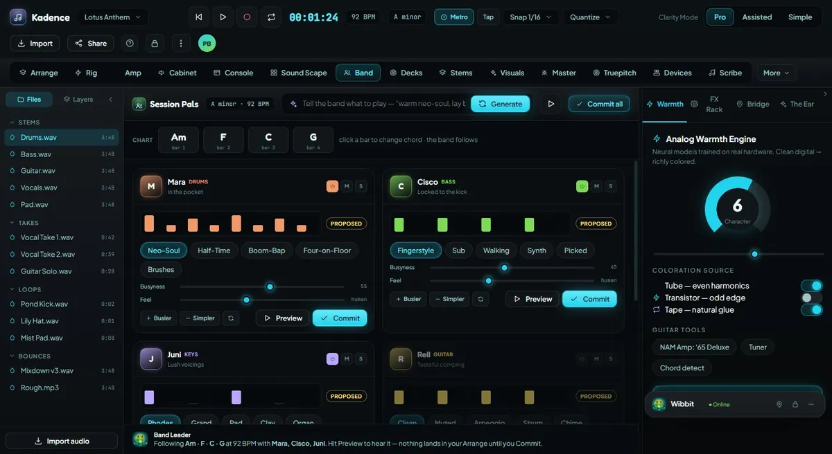 Session Pals UI preview