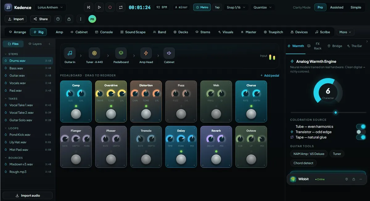 Rig UI preview