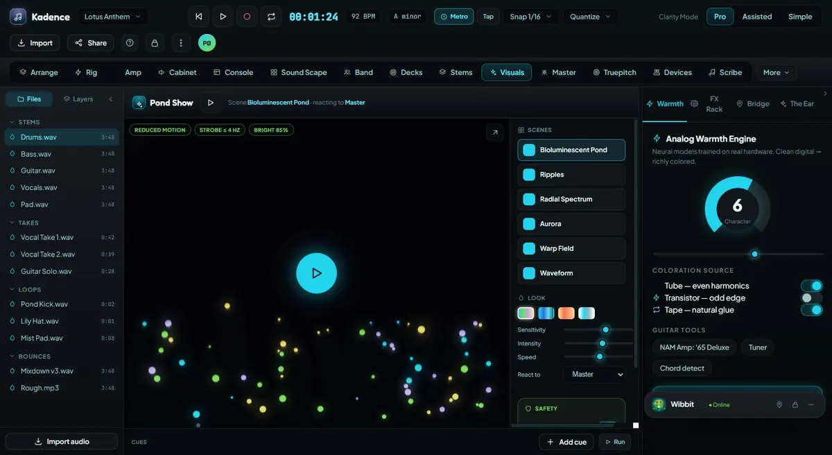 Visuals / Show Mode UI preview